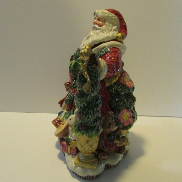 Fitz and Floyd Santa shape teapot with Christmas tree and toys - Picture 4 of 10